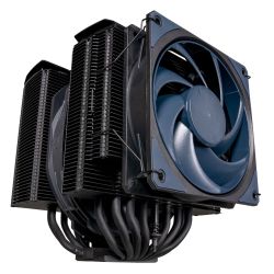 Cooler Master MasterAir MA824 Stealth Dual Tower Heatsink & Fans, IntelAMD, 8 Heat Pipes, 2x Mobius Fans, 157mm High, All Black Design