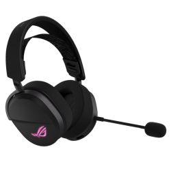 Asus ROG Pelta Tri-Mode RGB Wireless Lightweight Gaming Headset, 2.4GHzBtoothUSB-C, 50mm Titanium Drivers, 10mm Super-Wideband Mic