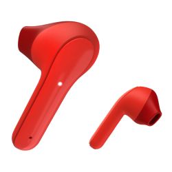 Hama Freedom Light Bluetooth Earbuds with Microphone, Touch Control, Voice Control, ChargingCarry Case Included, Red