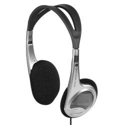 Hama HED4407 On-ear Stereo Headphones, 3.5 mm Jack, 30mm Drivers, 1.5m Cable, SilverBlack