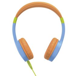 Hama Kids Guard Childrens Headset, Volume Limiter, Microphone, Flexible Headband, Inline Controls, BlueOrange