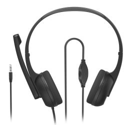 Hama HS-P150 V2 Ultra-lightweight Headset, 3.5mm Jacks, Y-adapter, Padded Ear Pads, Inline Controls