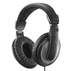HS-HAMSHELLTV-6M - Hama ShellTV II Headphones, 3.5mm Jack 6.35mm Adapter, 40mm Drivers, 6m Cable, Padded Headband, BlackDark Grey Hama ShellTV II Headphones, 3.5mm Jack 6.35mm Adapter, 40mm Drivers, 6m Cable, Padded Headband, BlackDark Grey