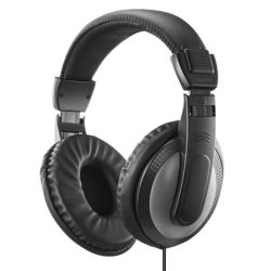 HS-HASHELLIITV - Hama Shell II Headphones, 3.5mm Jack 6.35mm Adapter, 40mm Drivers, 2m Cable, Padded Headband, BlackDark Grey Hama Shell II Headphones, 3.5mm Jack 6.35mm Adapter, 40mm Drivers, 2m Cable, Padded Headband, BlackDark Grey