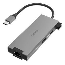 Hama 3-Port USB-C 3.2 Gen1 Hub w HDMI & LAN - 2x USB-A, 1x USB-C, 1x HDMI, 1x GB LAN, USB Powered