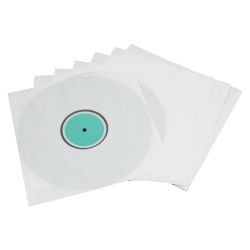 Hama LP Inner Sleeves x10, White w Transparent Window