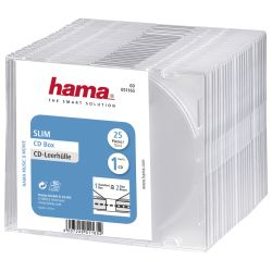 Hama CDDVDBlu-Ray Slim Jewel Cases x25, Transparent