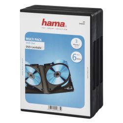 Hama 3x 6 DVDBlu-Ray Jewel Cases, 6 Discs per case, Black