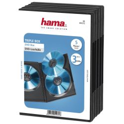 Hama 5x Triple DVDBlu-Ray Jewel Cases, 3 Discs per case, Black