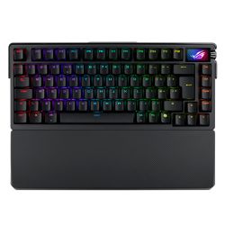 Asus ROG AZOTH Extreme Compact 75 Mechanical RGB Gaming Keyboard, WirelessBtoothUSB, NX Snow Switches, 8000Hz, OLED Display, Control Knob