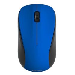 Hama MW-300 V2 Wireless Optical Mouse, 3 Buttons, Quiet, Ambidextrous, BlueBlack