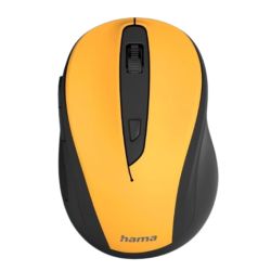 Hama MW-400 V2 Compact Wireless Optical Mouse, 6 Buttons, 800-1600 DPI, BlackYellow