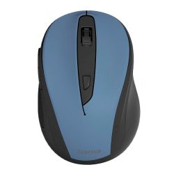 Hama MW-400 V2 Compact Wireless Optical Mouse, 6 Buttons, 800-1600 DPI, BlackBlue