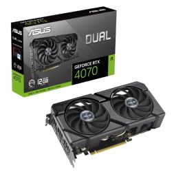 Asus DUAL RTX4070 EVO, 12GB DDR6, HDMI, 3 DP, 2505MHz Clock, Compact 2.5 Slot Design