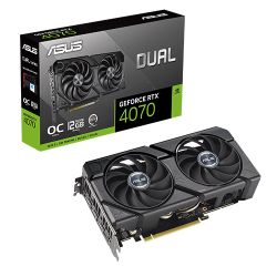 Asus DUAL RTX4070 EVO OC, 12GB DDR6, HDMI, 3 DP, 2550MHz Clock, Overclocked