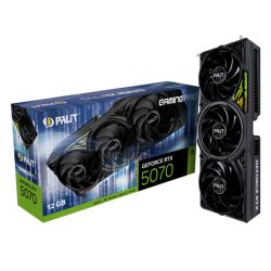 Palit RTX5070 GamingPro, PCIe5, 12GB DDR7, HDMI, 3 DP, 2512MHz Clock, RGB Lighting