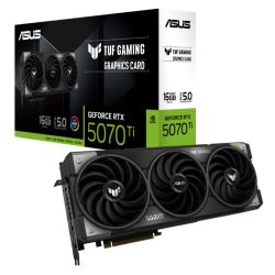 Asus TUF GAMING RTX5070 Ti, PCIe5, 16GB DDR7, 2 HDMI, 3 DP, 2482MHz Clock, RGB Lighting