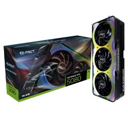 Palit GameRock RTX5080, PCIe5, 16GB DDR7, HDMI, 3 DP, 2617Mhz Clock, RGB Lighting