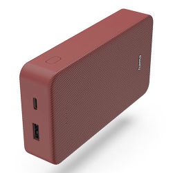 Hama Colour 20 Red 20000mAh Fast Charge Powerbank, USB-A & USB-C, LED Capacity Indicator