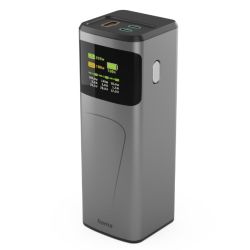 PB-HAMHIGH24000MAH-200W - Hama High Power 200W 24000mAh Power Pack, 2x USB-C, USB-A, Fast Charging, Colour Display Hama High Power 200W 24000mAh Power Pack, 2x USB-C, USB-A, Fast Charging, Colour Display