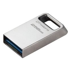 Kingston 256GB DataTraveler Micro Ultra-Small USB 3.2 Gen1 Memory Pen, Capless, Metal Casing, 200MBs