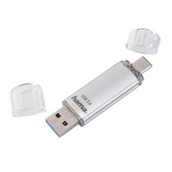 Hama_C-Laeta_64GB_USB-A_&_USB-C_Memory_Pen_Metal_Casing_OTG_40MBs_Silver