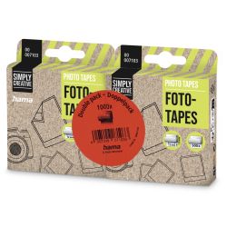 Hama Photo Tape Dispenser, Double Pack 2x 500 Tapes, Self-Adhesive