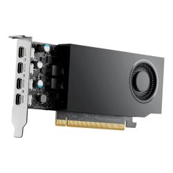 PNY RTXA400 Professional Graphics Card, 4GB DDR6, 4 miniDP 1.4 4x DP adapters, 768 CUDA Cores, Low Profile Bracket Included, Retail