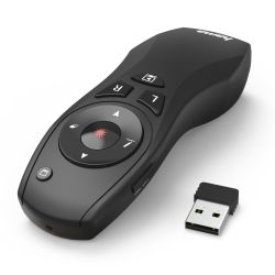 Hama X-Pointer 6-in-1 Wireless Laser Presenter, Laser Pointer, Air Mouse, FullBlack Screen, Volume, PowerPoint, Digital Ink, 15m Range