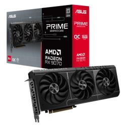 Asus PRIME RX9070 OC, PCIe5, 16GB DDR6, HDMI, 3 DP, 2610MHz Clock, Overclocked, Compact 2.5 Slot Design