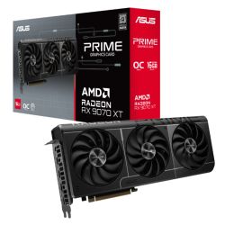 Asus PRIME RX9070 XT OC, PCIe5, 16GB DDR6, HDMI, 3 DP, 3030MHz Clock, Overclocked, Compact 2.5 Slot Design