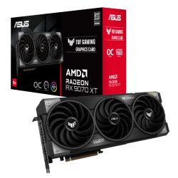 Asus TUF GAMING RX9070 XT OC, PCIe5, 16GB DDR6, HDMI, 3 DP, 3080MHz Clock, RGB Lighting, Overclocked