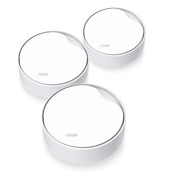 TP-LINK DECO X50-POE AX3000 Dual Band Wireless Mesh Wi-Fi 6 System with PoE, 3 Pack, 2.5G LAN, OFDMA & MU-MIMO, TP-Link HomeShield