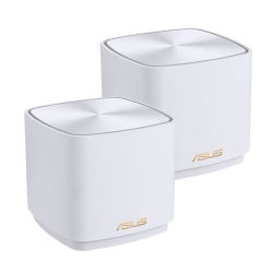 Asus ZenWiFi XD4 Plus AX1800 Dual Band Mesh Wi-Fi 6 System, 2 Pack, AiMesh, AiProtection, Wall Mountable, White