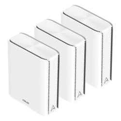 Asus ZenWiFi BQ16 BE25000 Quad Band Wi-Fi 7 Mesh Routers, 3 Pack, Up to 8,000 sq.ft, 2x 10G Ports, USB, VPN, multi-SSID