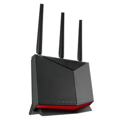 Asus RT-BE86U BE6800 Dual Band Wi-Fi 7 Gigabit Router, 10G WANLAN, 2.5G Ports, 4K-QAM, MLO, AiMesh, 20G WANLAN Capacity