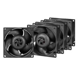 Arctic S8038-7K 8cm PWM Server Fans 4 Pack, Continuous Operation, Dual Ball Bearing, 500-7000 RPM