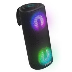 Hama Pipe 3.0 Bluetooth3.5mm Jack 24W Portable Loudspeaker, Microphone, 2000mAh Battery, IPX5 Waterproof, LED Lighting, Equaliser, Black