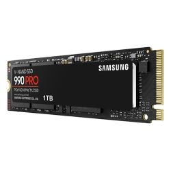 Samsung 1TB 990 PRO M.2 NVMe Gen4 SSD, M.2 2280, PCIe 4.0, V-NAND, RW 74506900 MBs, 1200K1550K IOPS