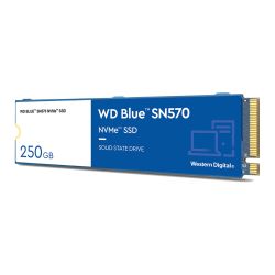 WD 250GB Blue SN570 M.2 NVMe SSD, M.2 2280, PCIe3, TLC NAND, RW 33001200 MBs, 190K210K IOPS