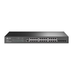 TP-LINK TL-SG3428 JetStream 24-Port Gigabit L2 Managed Switch with 4 SFP Slots, Console Port, Fanless, Rackmountable