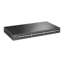 TP-LINK TL-SG3452 JetStream 48-Port Gigabit L2 Managed Network Switch with 4 SFP Slots, L2L3L4 QoS, Fanless, Rackmountable