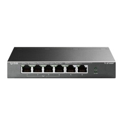 TP-LINK TL-SF1006P 6-Port 10100 Unmanaged Desktop Switch, 4 Port PoE+, Steel Case