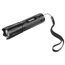 Hama Classic C-118 100 Lumen LED Torch, 110m Range, IP54 SplashDust Proof, Black