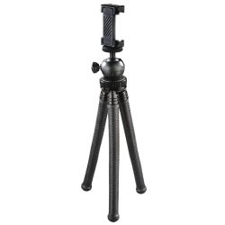 Hama FlexPro 3-in-1 CameraPhoneGoPro Compact Tripod, Ball Head, 360° Bendable Legs, 27cm Max Height