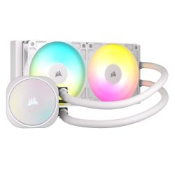 Corsair NAUTILUS 240 RS ARGB Liquid CPU Cooler, RS120 ARGB Magnetic Dome Fans, RGB Pump, Daisy-Chain Connections, White