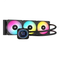 Corsair_H150i_ELITE_LCD_XT_360mm_RGB_Liquid_CPU_Cooler_AF120_RGB_ELITE_Fans_Personalised_LCD_Screen_iCUE_Controller_Included_Black