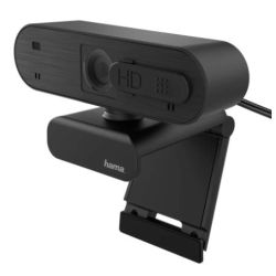 HamaC-600 Pro FHD Webcam with Mic, 1080p, 30fps, Auto-Focus, Lighting Adjustment, StandClamp