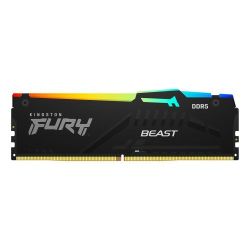 D532G52FBB40R - Kingston Fury Beast RGB 32GB, DDR5, 5200MHz, CL40, 1.25V, ECC, PMIC, AMD EXPO & Intel XMP 3.0, Black, DIMM Memory Kingston Fury Beast RGB 32GB, DDR5, 5200MHz, CL40, 1.25V, ECC, PMIC, AMD EXPO & Intel XMP 3.0, Black, DIMM Memory