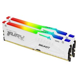 D532G52FBW36R - Kingston Fury Beast RGB 32GB Kit 2 x 16GB, DDR5, 5200MHz, CL36, 1.25V, ECC, PMIC, AMD EXPO & Intel XMP 3.0, White, DIMM Memory Kingston Fury Beast RGB 32GB Kit 2 x 16GB, DDR5, 5200MHz, CL36, 1.25V, ECC, PMIC, AMD EXPO & Intel XMP 3.0, White, DIMM Memory
